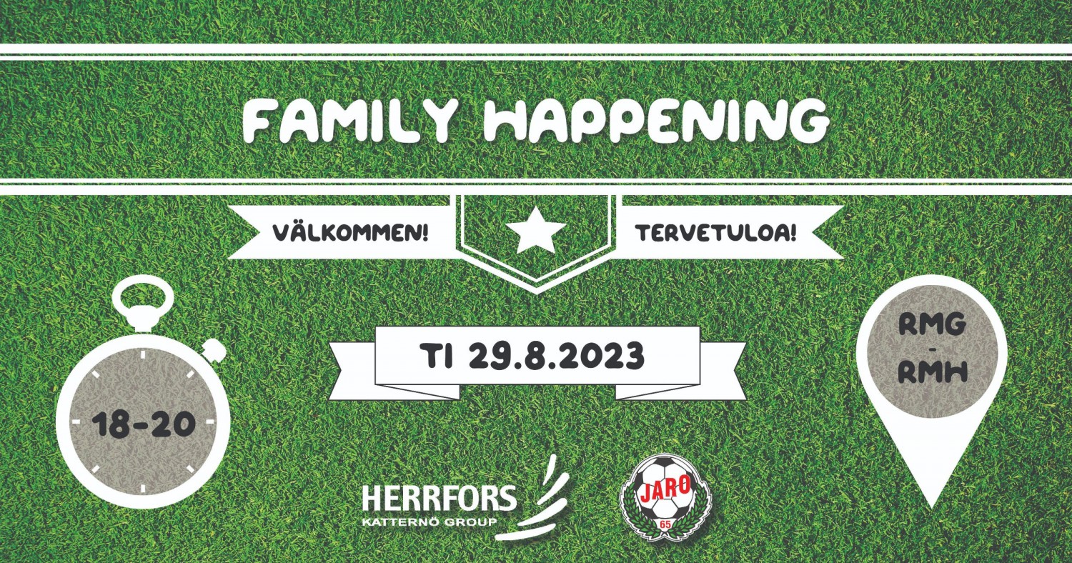 Tervetuloa Herrforsin ja FF Jaron hauskaan ja energiseen perhetapahtumaan!